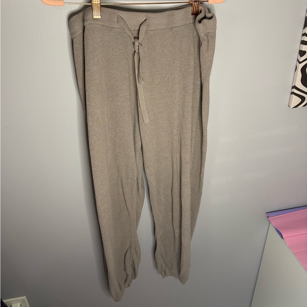 Barefoot Dreams Knit Joggers in Taupe
